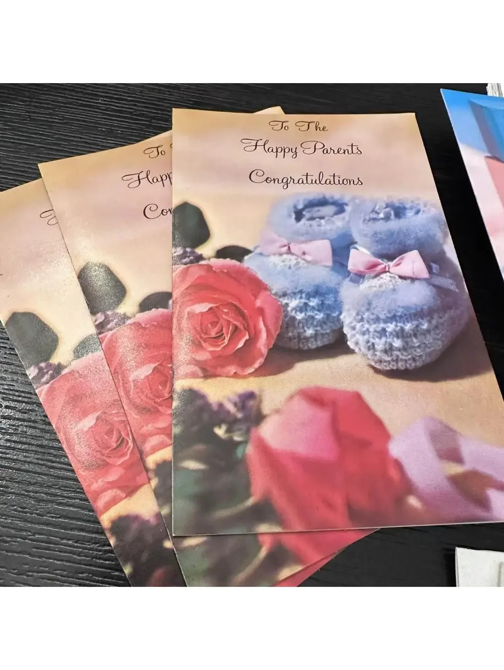 Vintage Baby Greeting Cards Welcome Baby Congratulations Ephemera Lot New Unused